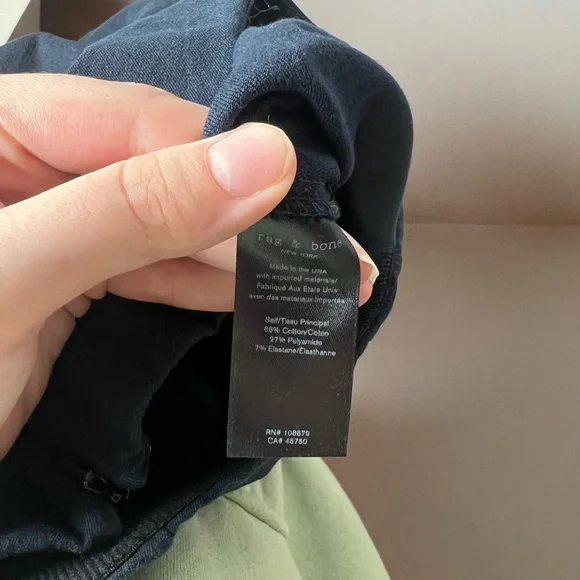 Rag & Bone Simone High Rise Skinny Pants Navy Minimalist Quiet Luxury Size 0 - Picture 9 of 9